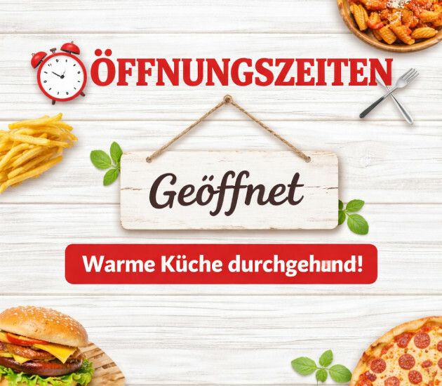 Yes Sir Pizza OEffnungszeiten Öffnungszeiten auf weißem Holz 